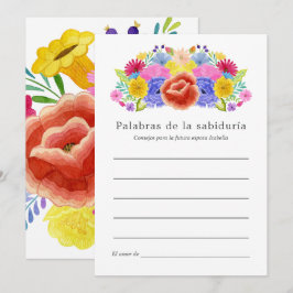 Floral Spain Fiesta Vrijgezellenfeest Advieskaart