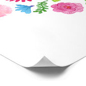 Floral Spain Fiesta Vrijgezellenfeest Welcome Poster (Hoek)