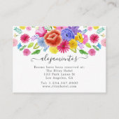 Floral Spain Fiesta Wedding Accommodations Informatiekaartje (Voorkant)