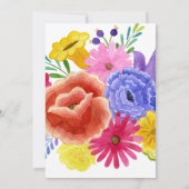 Floral Spain Fiesta Wedding Save The Date (Achterkant)