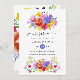 Floral Spain Fiesta Wedding Save The Date