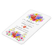 Floral Spain Fiesta Wedding Save the Date Magneet (Linkerzijde)