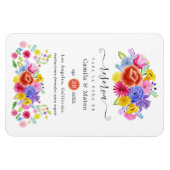 Floral Spain Fiesta Wedding Save the Date Magneet (Horizontaal)