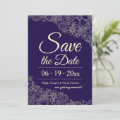 Floral sparen de Aankondiging van de Datum (Staand voorkant)