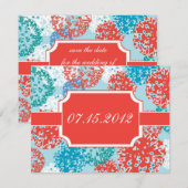 Floral sparen de Aankondiging van de Datum (Voorkant / Achterkant)