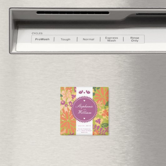 Floral sparen de Datum Magnet (Insitu (Vaatwasser))