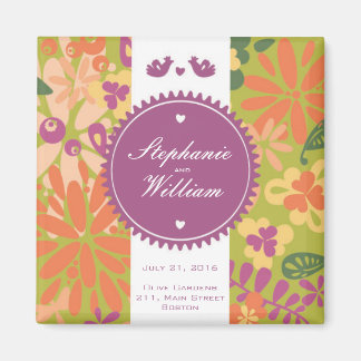 Floral sparen de Datum Magnet