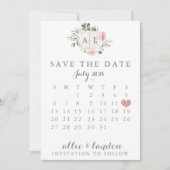 Floral sparen de DatumKalender Save The Date (Voorkant)