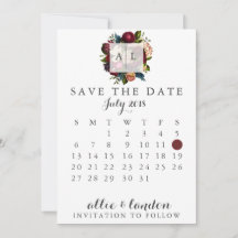 Floral sparen de DatumKalender