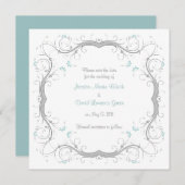  Floral sparen de kaart van de Datum (Voorkant / Achterkant)