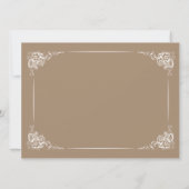  Floral sparen de Kaart van de Datum in Mocha (Achterkant)