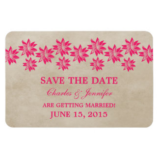 Floral  Sparen de Magnet van de Datum, Roze Magneet