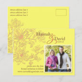 Floral sparen het Briefkaart van de Datum (Voorkant / Achterkant)