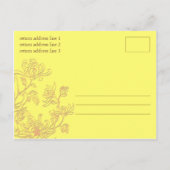 Floral sparen het Briefkaart van de Datum (Achterkant)