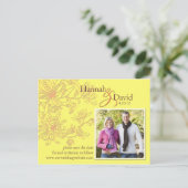 Floral sparen het Briefkaart van de Datum (Staand voorkant)