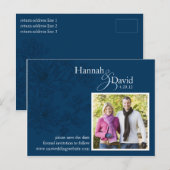 Floral sparen het Briefkaart van de Datum (Voorkant / Achterkant)