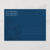 Floral sparen het Briefkaart van de Datum (Achterkant)