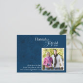 Floral sparen het Briefkaart van de Datum (Staand voorkant)