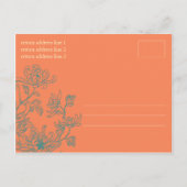 Floral sparen het Briefkaart van de Datum (Achterkant)