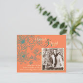 Floral sparen het Briefkaart van de Datum (Staand voorkant)