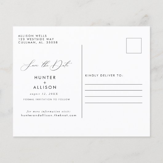 Floral sparen het Briefkaart van de Datum | Sutton (Achterkant)