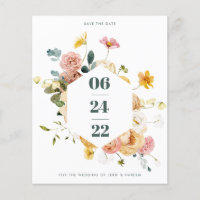 Floral sparen het Briefkaart van de Datum | Sutton