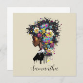 Floral Sparking African American Woman (Voorkant / Achterkant)
