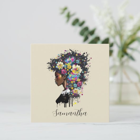 Floral Sparking African American Woman (Staand voorkant)