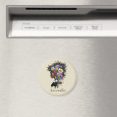 Floral Sparking African American Woman Magneet (Insitu (Vaatwasser))