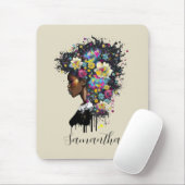 Floral Sparking African American Woman Muismat (Met muis)