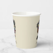 Floral Sparking African American Woman Papieren Bekers (Links)