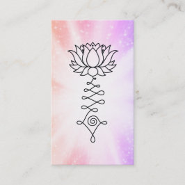 *~* Floral Sparkles Lotus Reiki Healing Energy Visitekaartje