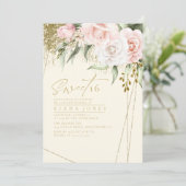 Floral Sparkles Sweet Sixteen Gold ID912 (Staand voorkant)