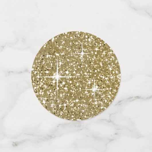 Floral Sparkles Sweet Sixteen Gold ID912 Confetti (Kleine voorkant)