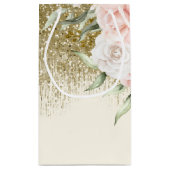 Floral Sparkles Sweet Sixteen Gold ID912 Klein Cadeauzakje (Achterkant)