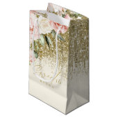 Floral Sparkles Sweet Sixteen Gold ID912 Klein Cadeauzakje (Voorkant Gekanteld)