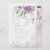 Floral Sparkles Sweet Sixteen Mauve ID912 (Voorkant)