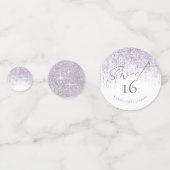 Floral Sparkles Sweet Sixteen Mauve ID912 Confetti (Achterkanten)