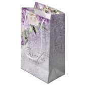 Floral Sparkles Sweet Sixteen Mauve ID912 Klein Cadeauzakje (Voorkant Gekanteld)