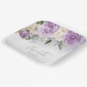 Floral Sparkles Sweet Sixteen Mauve ID912 Papieren Bordje (Gebogen)