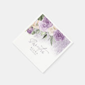 Floral Sparkles Sweet Sixteen Mauve ID912 Servet (Hoek)