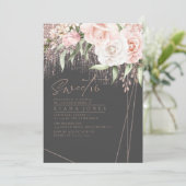 Floral Sparkles Sweet Sixteen Roos Gold/Blk ID912 (Staand voorkant)