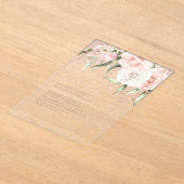 Floral Sparkles Sweet Sixteen Roos Gold ID912 Acryl Uitnodigingen (Laagn)