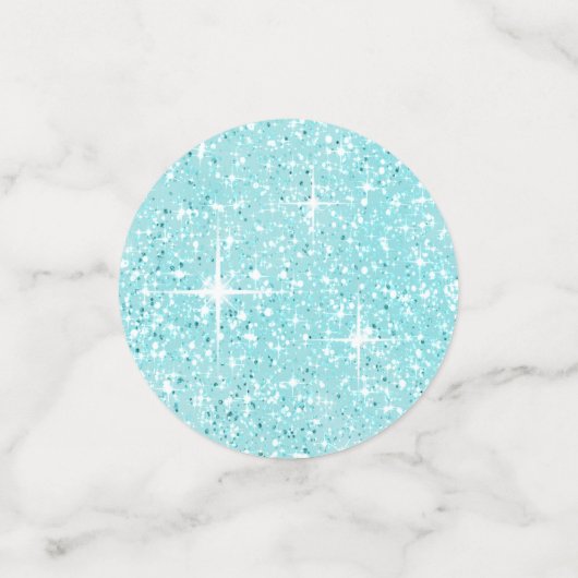 Floral Sparkles Sweet Sixteen Teal ID912 Confetti (Kleine voorkant)