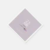 Floral Sparkles Wedding Date Mauve ID889 Napkins Servet (Hoek)