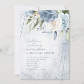 Floral Sparkles Wedding Dusty Blue ID889 (Voorkant)
