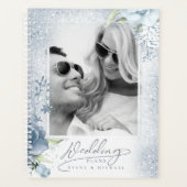 Floral Sparkles Wedding Dusty Blue ID889 Planner (Voorkant)