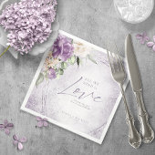 Floral Sparkles Wedding Mauve ID889 Servet