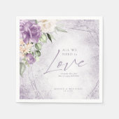 Floral Sparkles Wedding Mauve ID889 Servet (Voorkant)