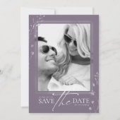 Floral Sparkles Wedding Mauve V2 ID889 Save The Date (Voorkant)